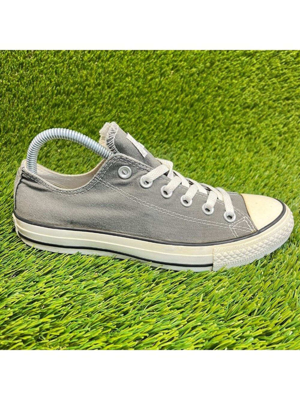 Converse Chuck Taylor All Star Womens Size 8 Gray White Walking Shoes Sneakers